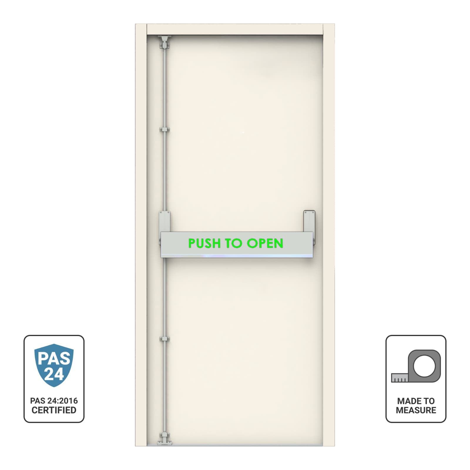 PAS 24 Rated Fire Exit Door