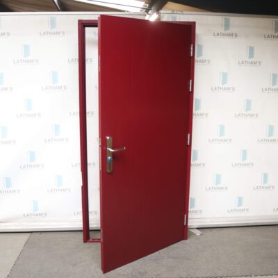 Security Cottage Style Door | 995mm x 2020mm | Wine Red | RH OUT/LH IN