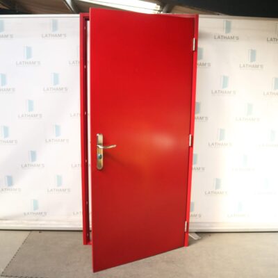 Budget Steel Door | 990mm x 2095mm | Ruby Red | RH OUT/LH IN