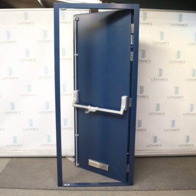 Security Fire Exit Door | 890mm x 2060mm | Cobalt Blue | LH OUT