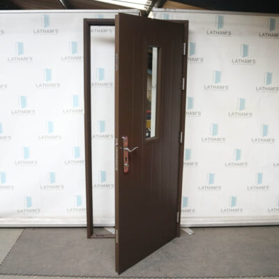 Security Cottage Style Door | 895mm x 2020mm | Van Dyke Brown | RH OUT