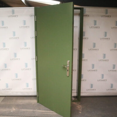 Security Steel Door | 990mm x 2075mm | Juniper Green | LH OUT/RH IN