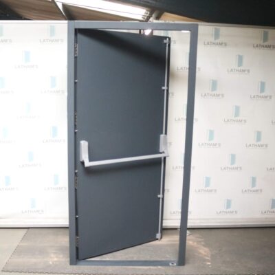 Security Fire Exit Door | 995mm x 2020mm | Anthracite Grey | RH OUT