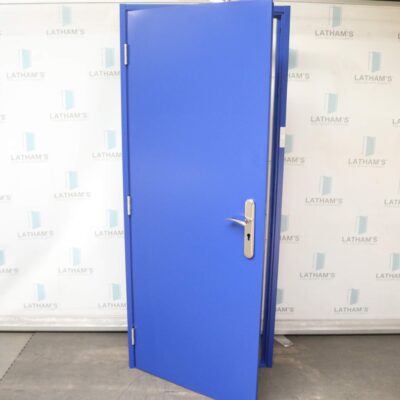 Budget Steel Door | 845mm x 2020mm | Ultra Marine Blue | LH OUT/RH IN