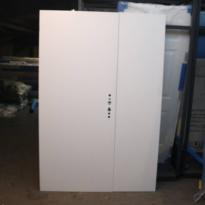 Double Security Steel Door | 1395mm x 2020mm | Latham's White | LH OUT/RH IN