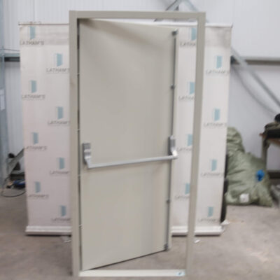 Security Fire Exit Door | 990mm x 2095mm | Goosewing Grey | RH OUT