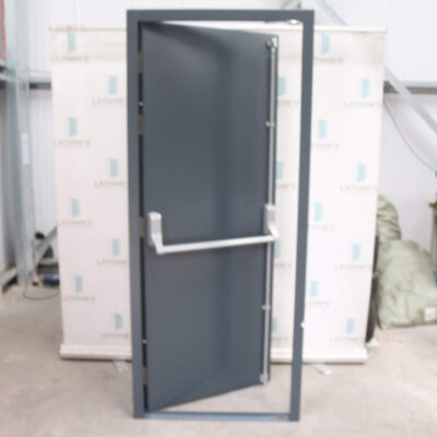 Security Fire Exit Door | 890mm x 2095mm | Anthracite Grey | RH OUT