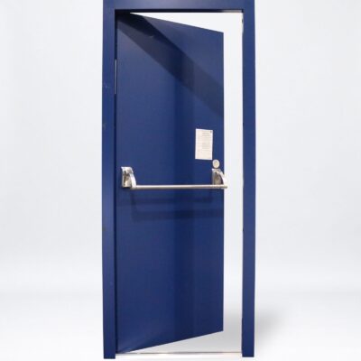 Security Fire Exit Door | 855mm x 2060mm | Cobalt Blue | RH OUT