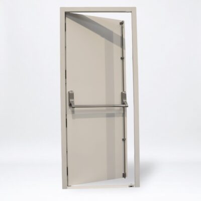 Security Fire Exit Door | 890mm x 2095mm | Latham's White | RH OUT