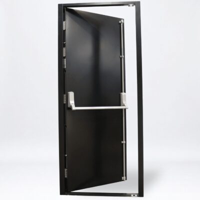 Security Fire Exit Door | 890mm x 2070mm | Jet Black | RH OUT