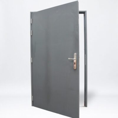 Shipping Container Steel Door | 1210mm x 2065mm | Primer Grey | LH OUT/RH IN