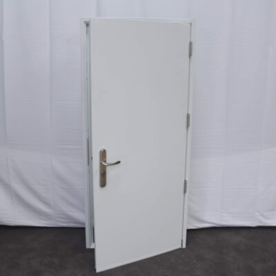 Security Steel Door | 845mm x 1860mm | Latham's White | RH OUT/LH IN