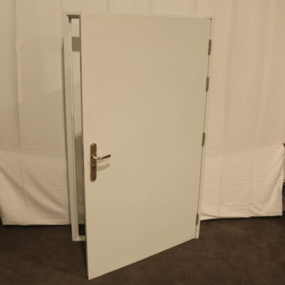 Security Steel Door | 1195mm x 2020mm | Latham's White | RH OUT/LH IN