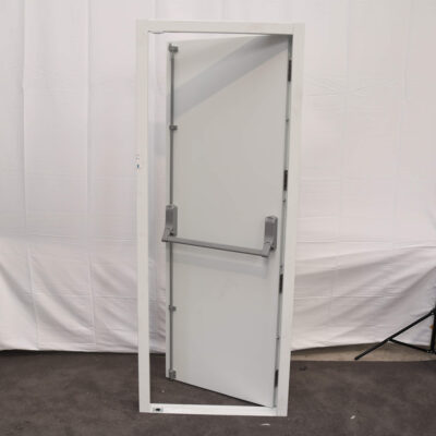 Security Fire Exit Door | 795mm x 2020mm | Latham's White | LH OUT