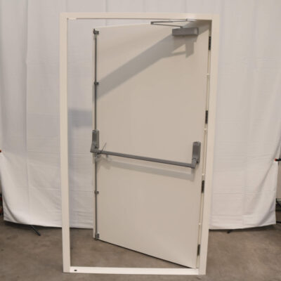 Security Fire Exit Door | 1190mm x 2070mm | Pure White | LH OUT