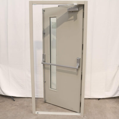 Security Fire Exit Door | 990mm x 2095mm | Goosewing Grey | LH OUT