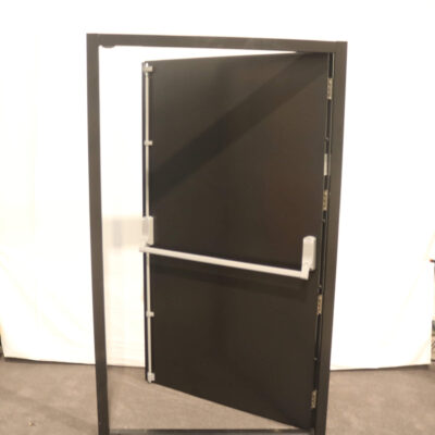 Security Fire Exit Door | 1195mm x 2020mm | Jet Black | LH OUT