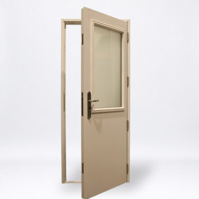 Security Glazed Cottage Style Steel Door | 845mm x 2020mm | Latham's White | RH OUT/LH IN