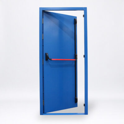 Security Fire Exit Door | 895mm x 2020mm | Gentian Blue | RH OUT